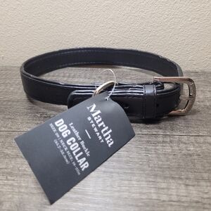 Martha Stewart Leather Buckle Dog Collar size Large 18"-21"
